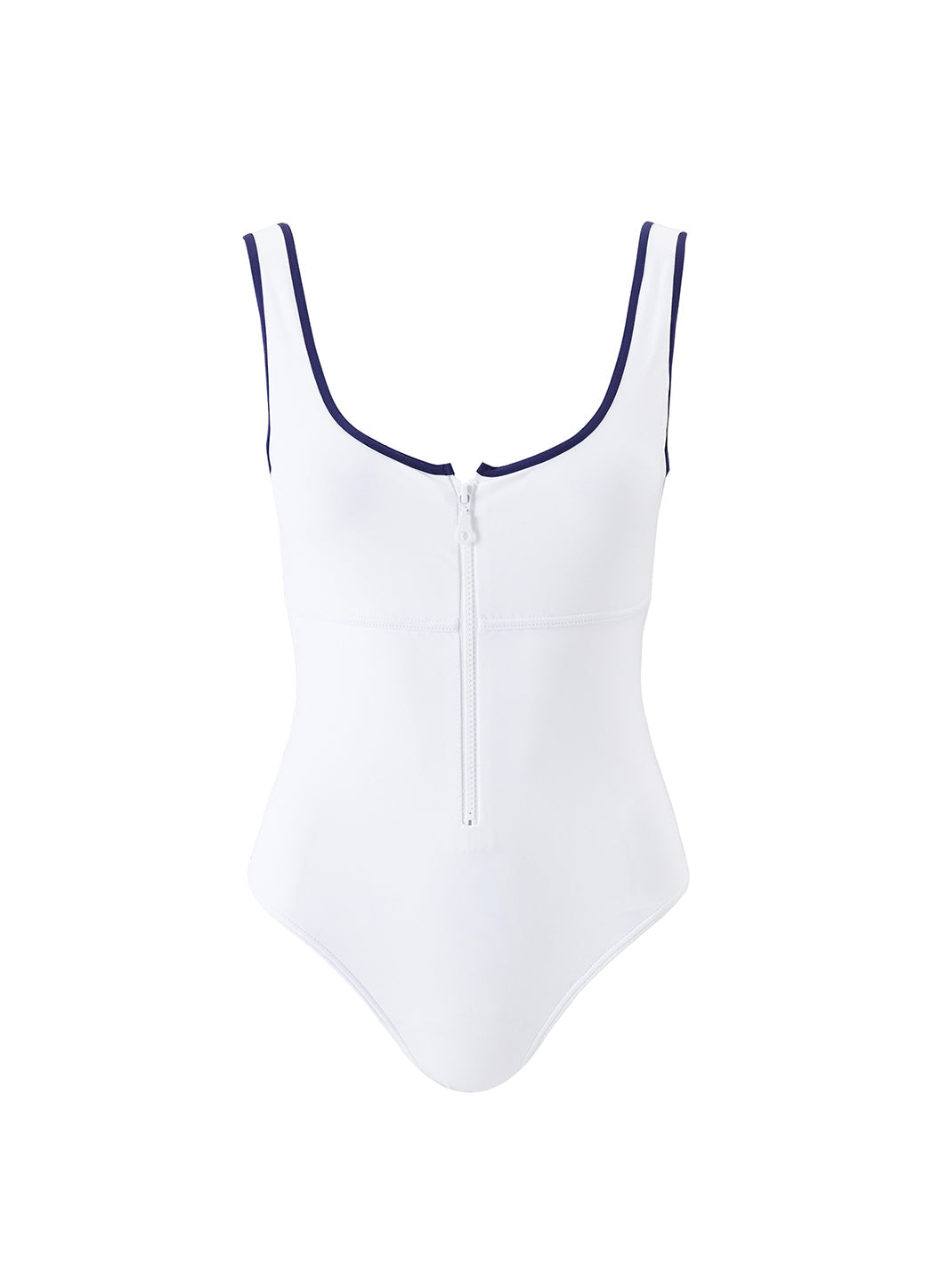 Bellino White Navy Swimsuit 2024 Cutout