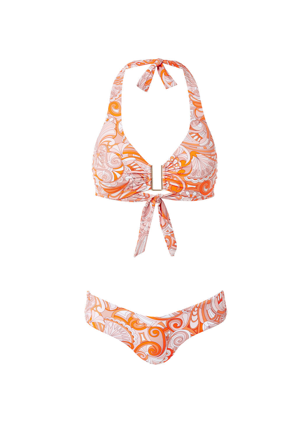 Colombia Orange Mirage U-Trim Supportive Halterneck Bikini | Melissa  Odabash US