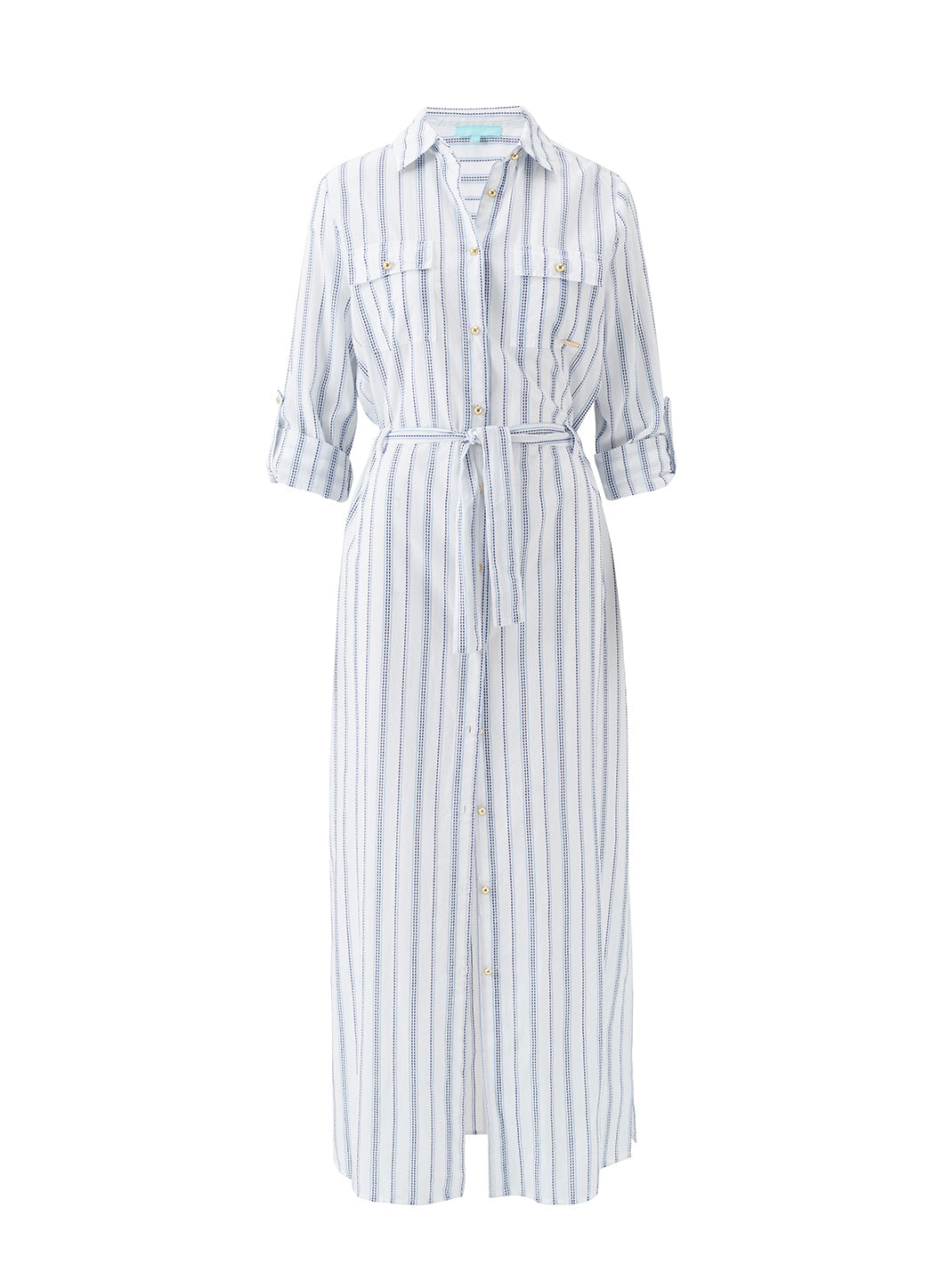 Darcy Stripe Linen Midi Shirt Dress | Official Site