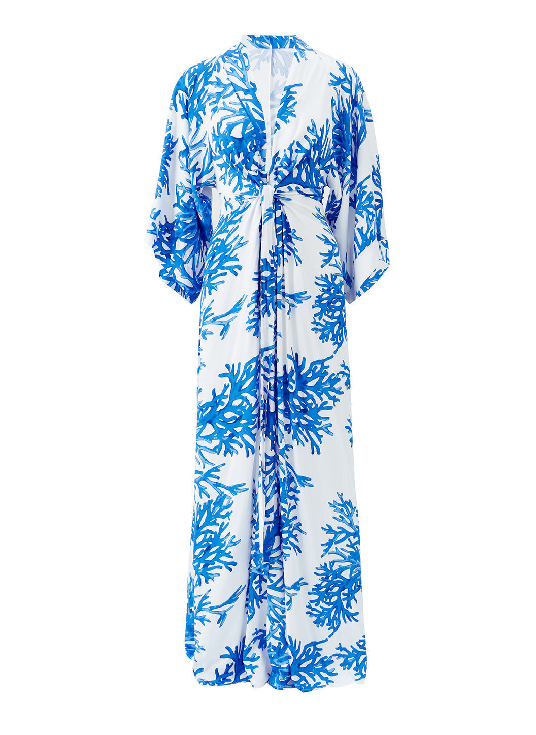Eloise Blue Coral Plunging Maxi Dress | Official US Site