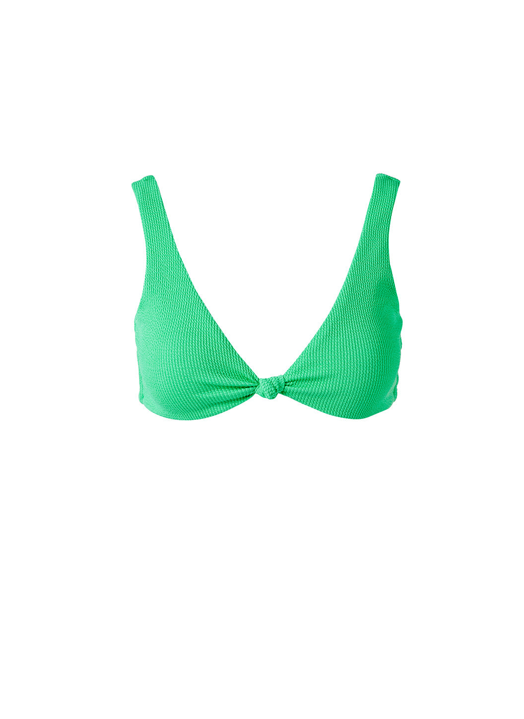 Ibiza Green Ridges Knot Front Bralette Bikini Top | Melissa Odabash US