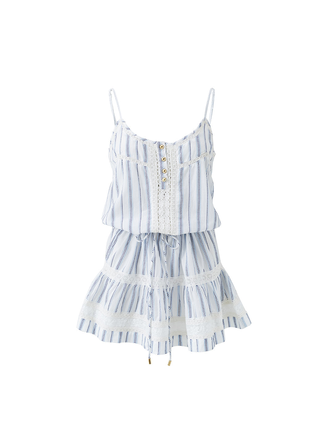 Kelly Stripe Strappy Short Dress | Official Site