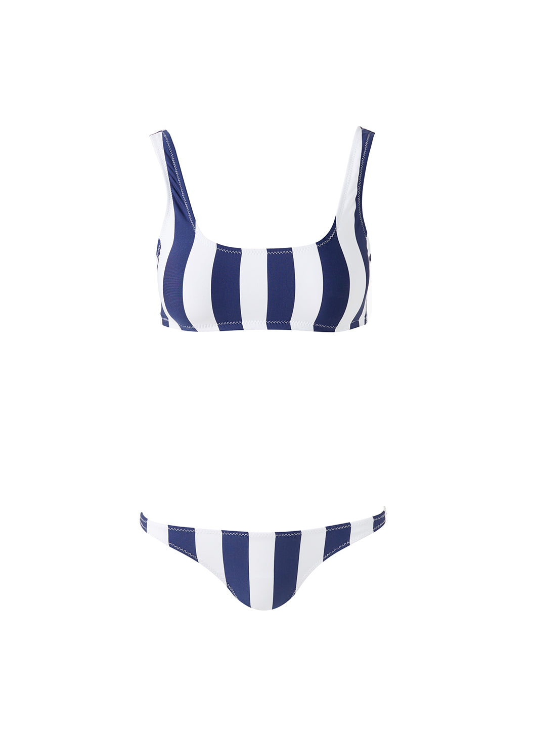 ponza navy stripe bikini cutouts 2024