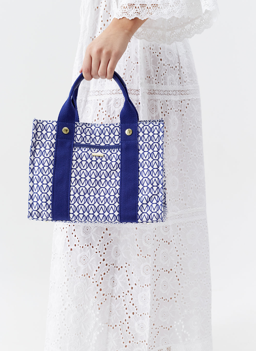 Rhodes Navy Logo Tote | Official US Site