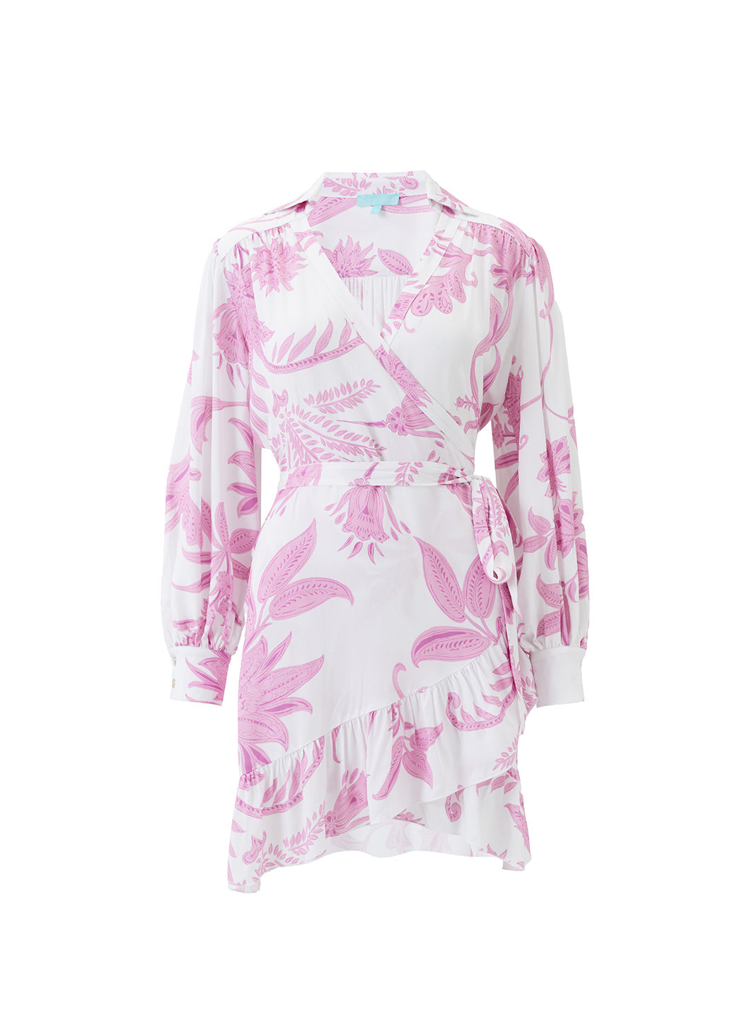 Sadie Gardenia Printed Wrap Mini Dress | Official US Site