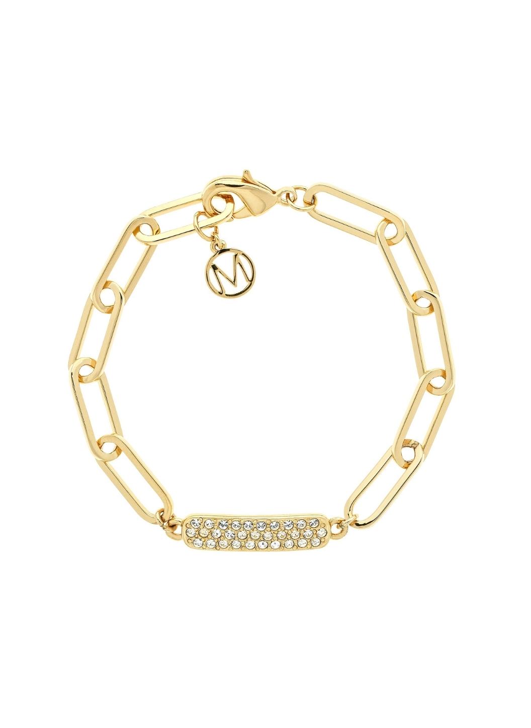 Melissa Odabash Gold Crystal Charm Bracelet