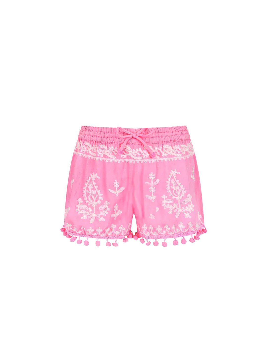 Pink shorts with white trim clearance