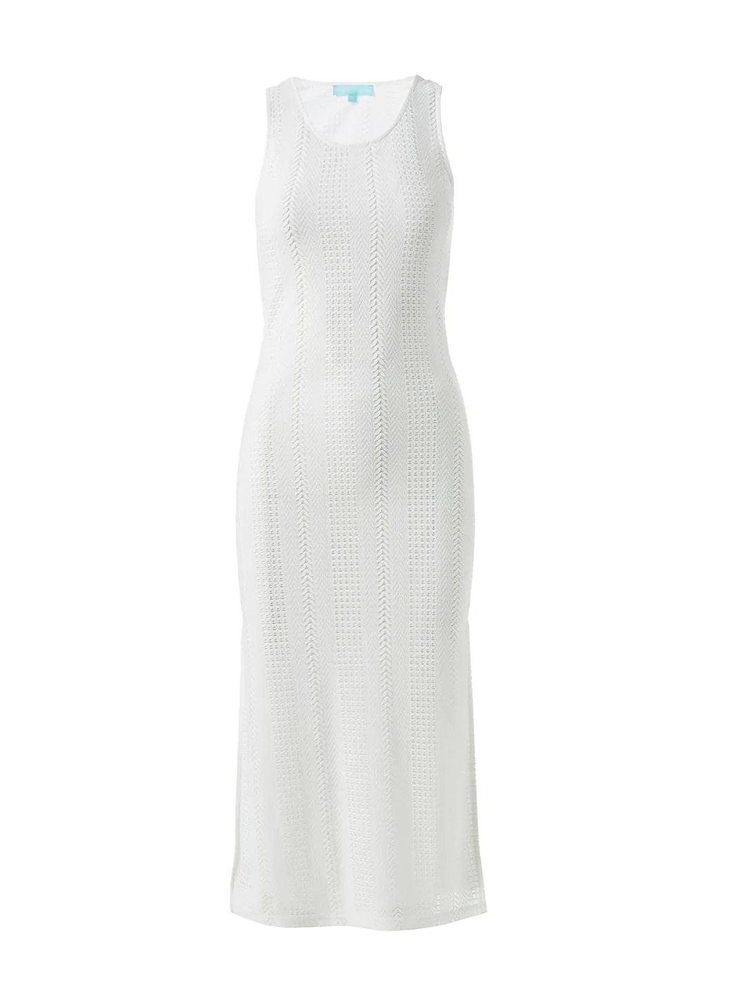 Scooped Melissa Split Official Hem Odabash Dress Neck Website | Midi White Hailey