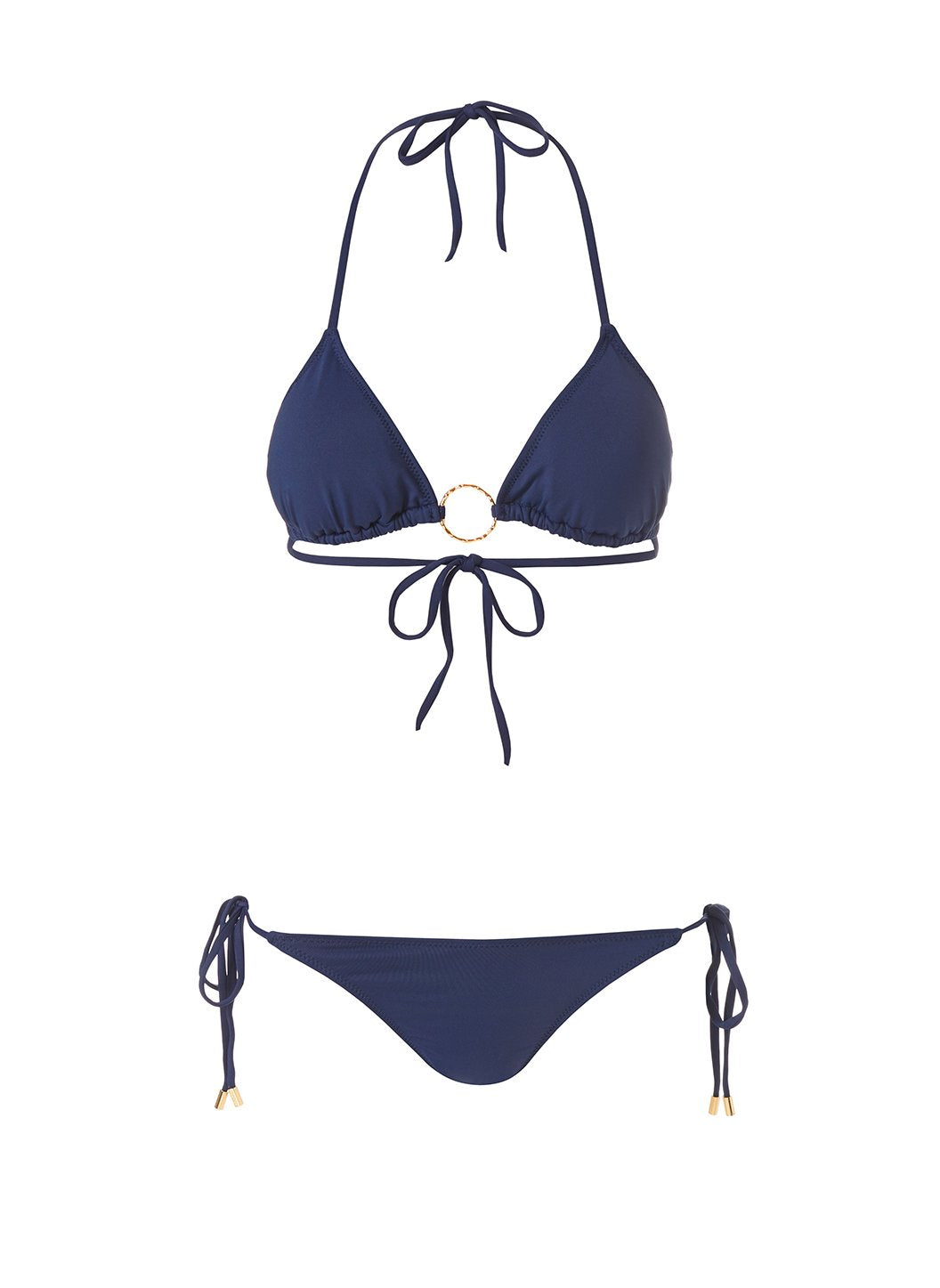 Cobalt Blue Miami Triangle Bikini Set