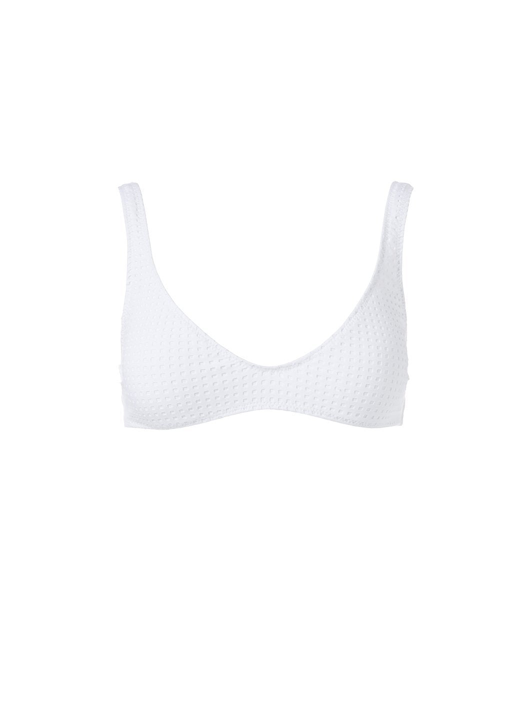 Melissa Odabash Monaco White Lattice Bralette Bikini Top