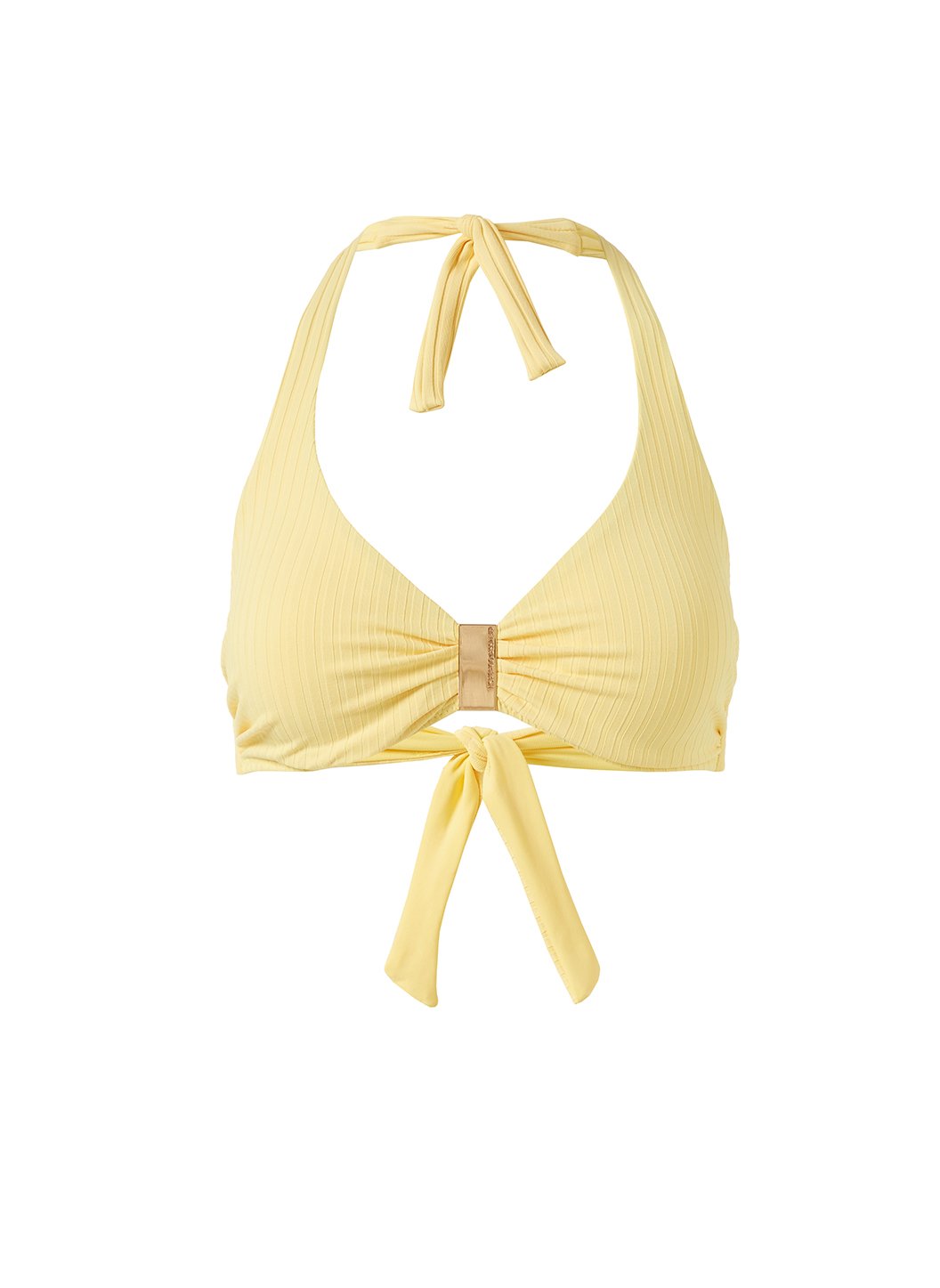yellow halter neck bikini