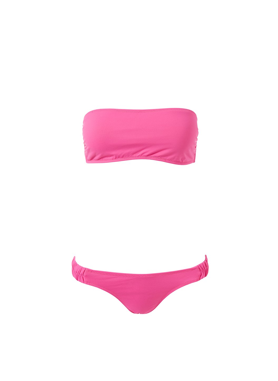 Melissa Odabash Trieste Hot Pink Ruched Bandeau Bikini | Official Website