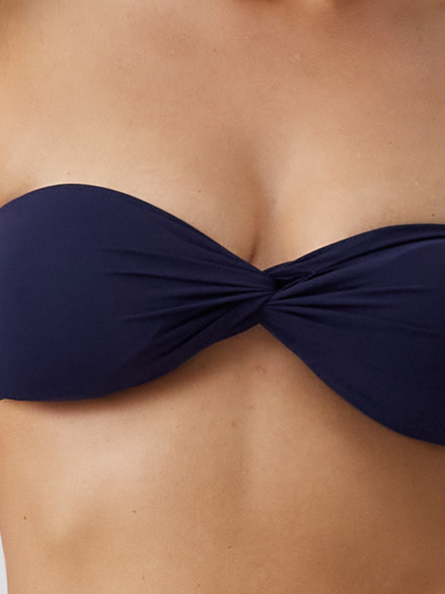 Nevis Navy Bikini Top