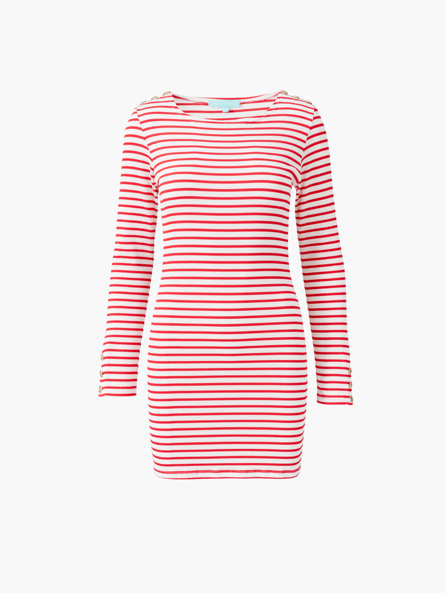 Agata Red Stripe Dress