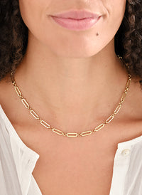 Gold two link necklace