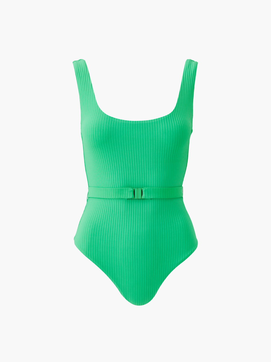 Rio Green Ribbed Swimsuit