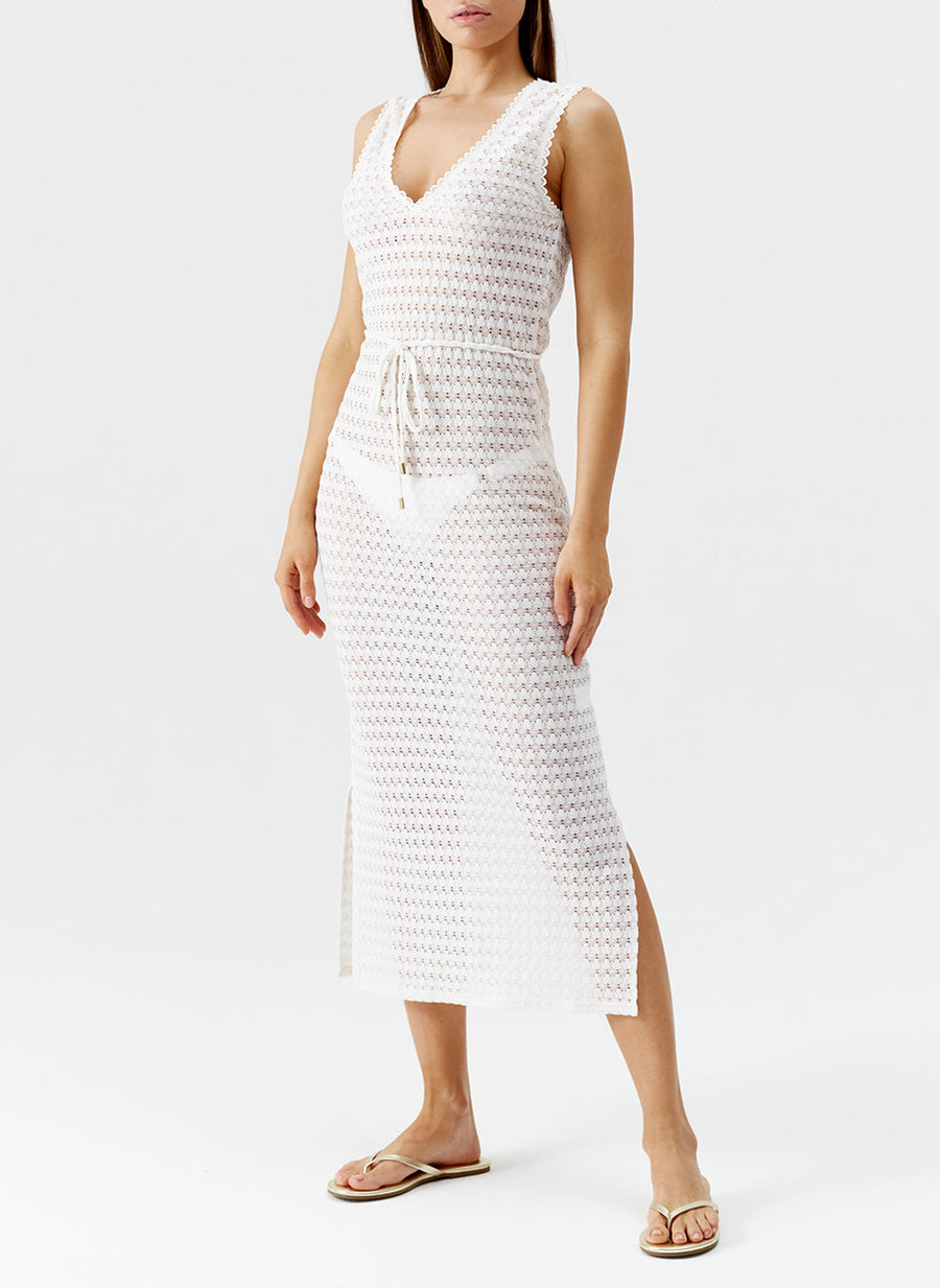Annabel White Dress 2024 Model Front