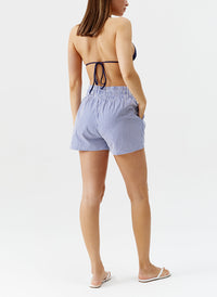 Annie Navy Stripe Shorts 2024 Model Back