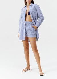 Annie Navy Stripe Shorts 2024 Model Front
