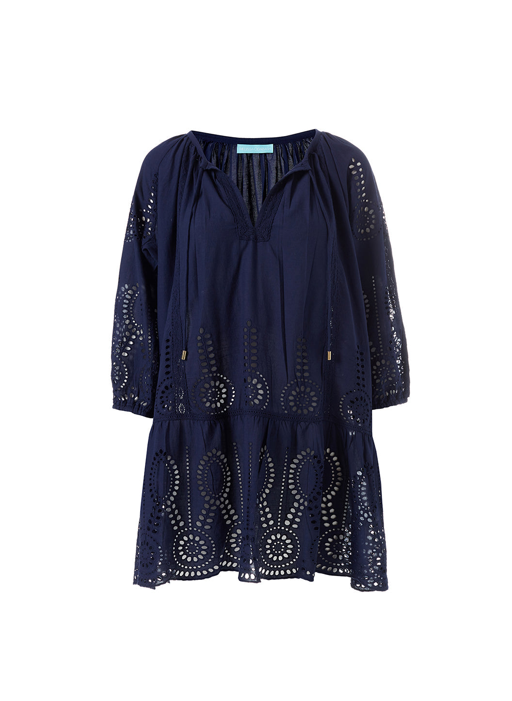 【Melissa Odabash】 Ashleyコットンカフタン Ashley Blue Kaftan | Official US Site