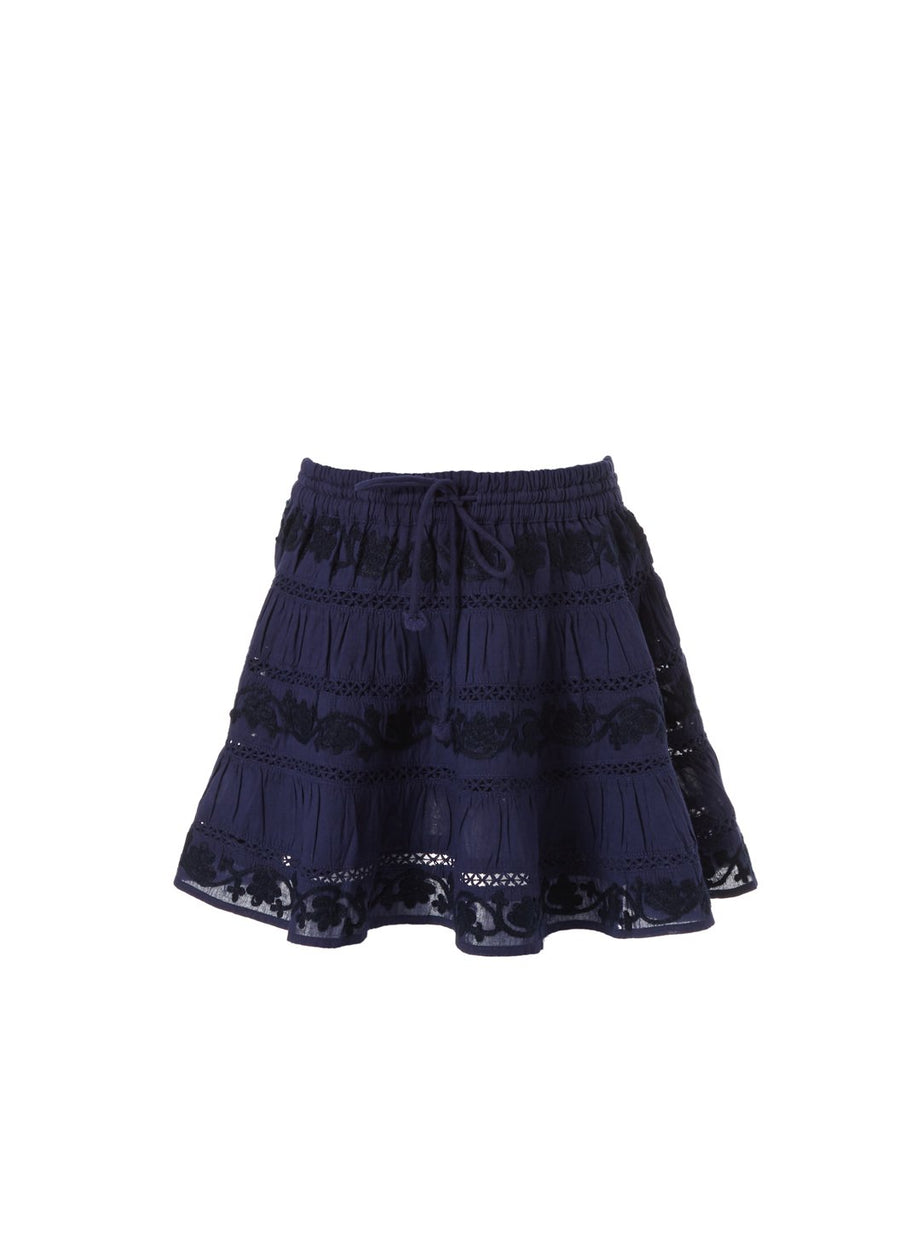 Girls Anita Navy Skirt cut out