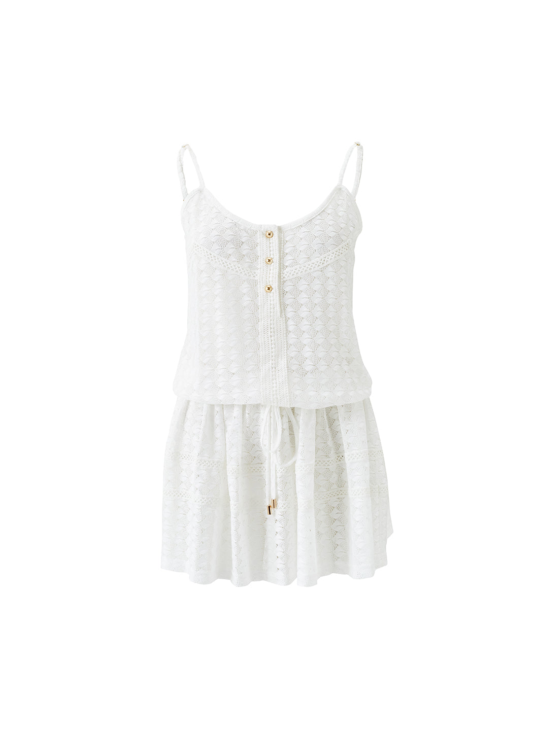 Remi Gold Short Crochet Dress | Official Site Remi Gold Short Crochet Dress | Official Site