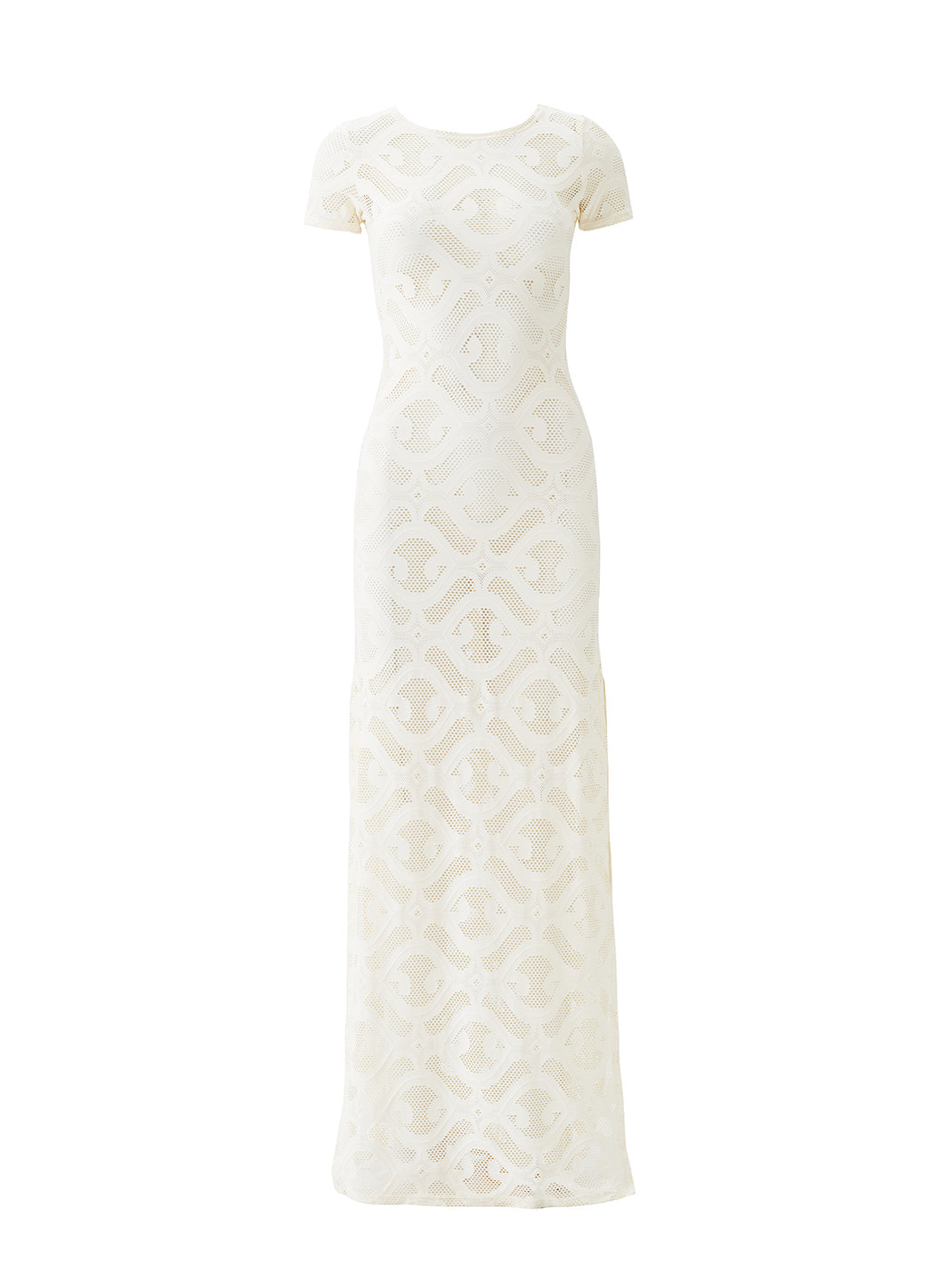 Briony Ivory Maxi Lazer Cut Dress | Official Site
