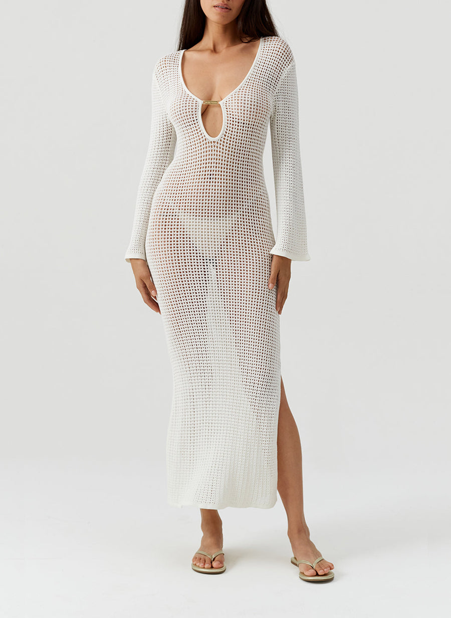 melissa odabash white crochet dress Melissa Odabash 'melissa' White Crochet Dress Size S UK 8-10 Beach Cover up for sale online