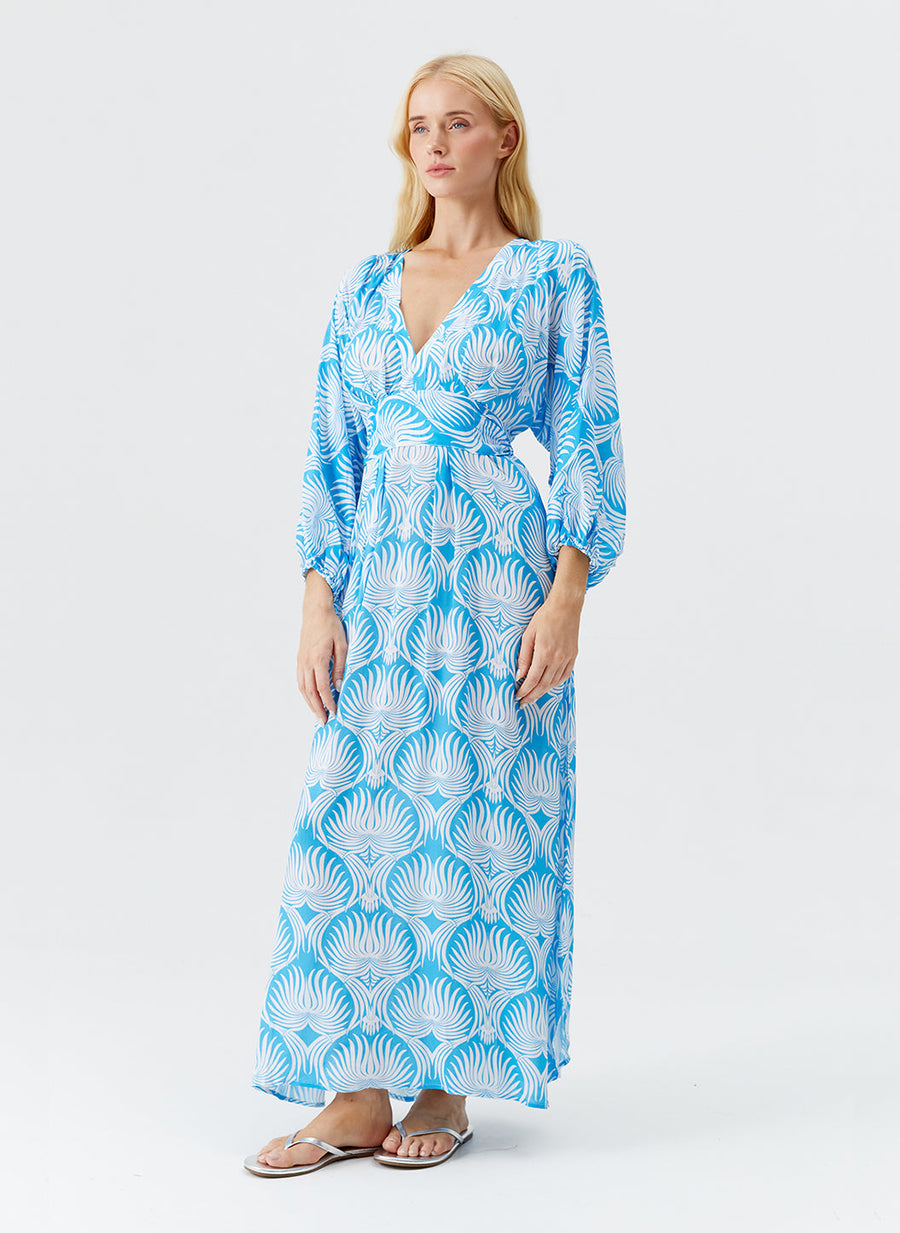 Cecilia Lotus V-Neck Belted Long Dress | Official US Site Cecilia Lotus V-Neck Belted Long Dress | Official US Site
