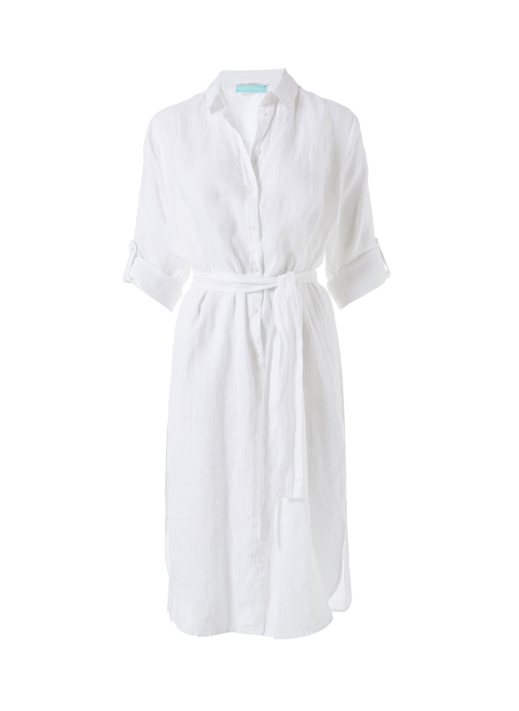 Dania White Long Shirt Dress | Melissa Odabash US