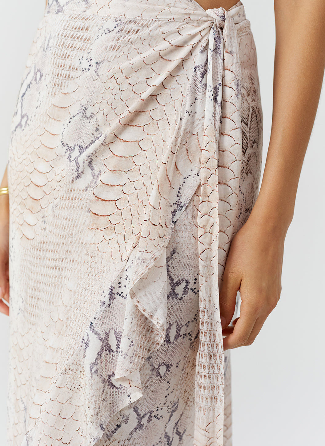 Danni Lizard Midi Wrap Skirt | Official Site