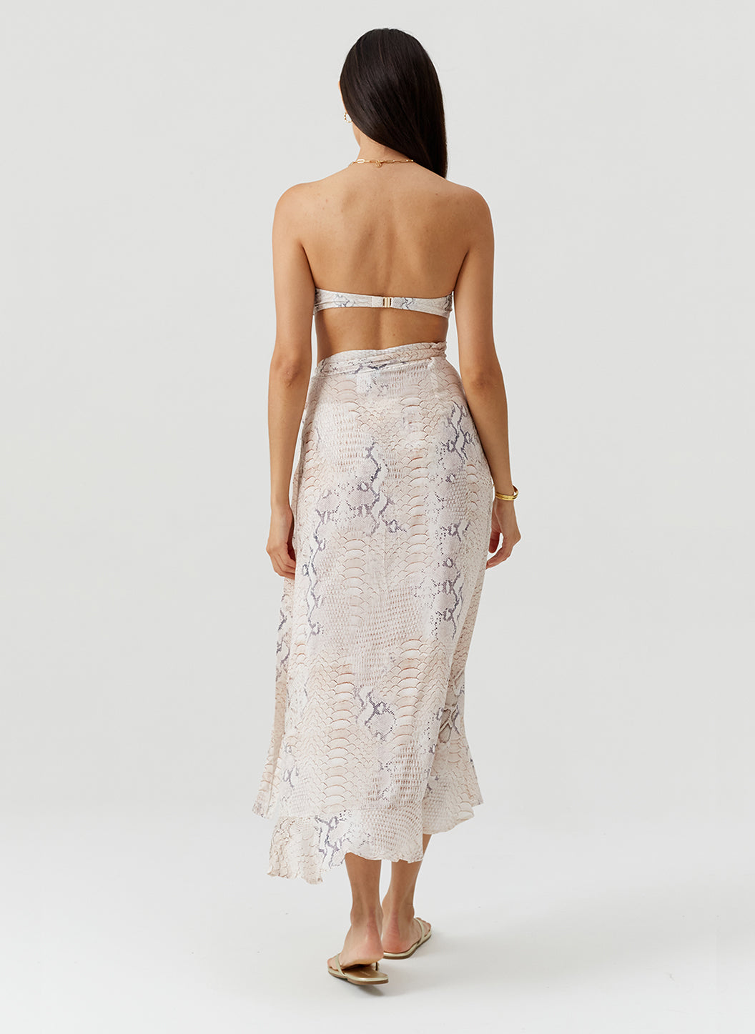 Danni Lizard Midi Wrap Skirt | Official Site