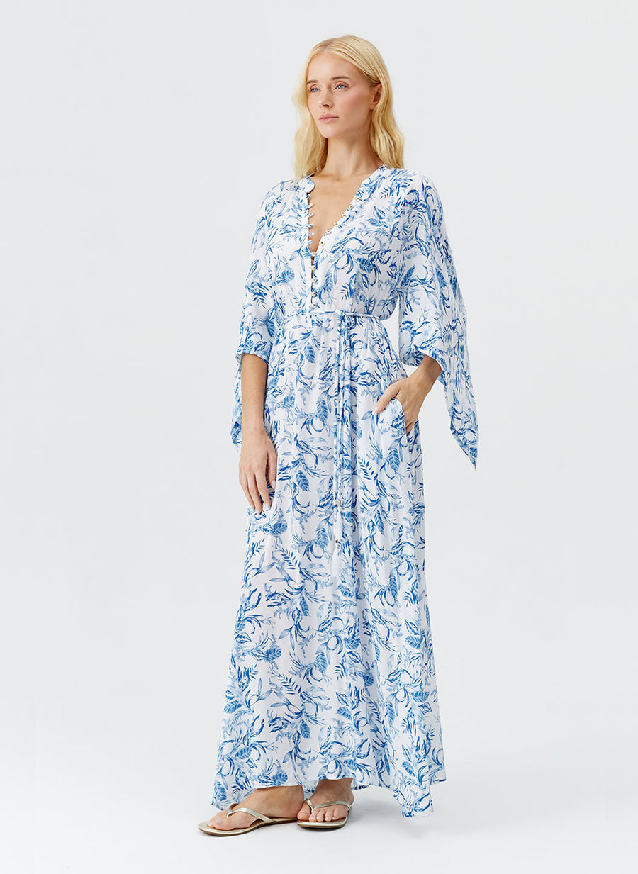 Edith Blue Leaf Dress | Official US Site Edith Blue Leaf Dress | Official US Site