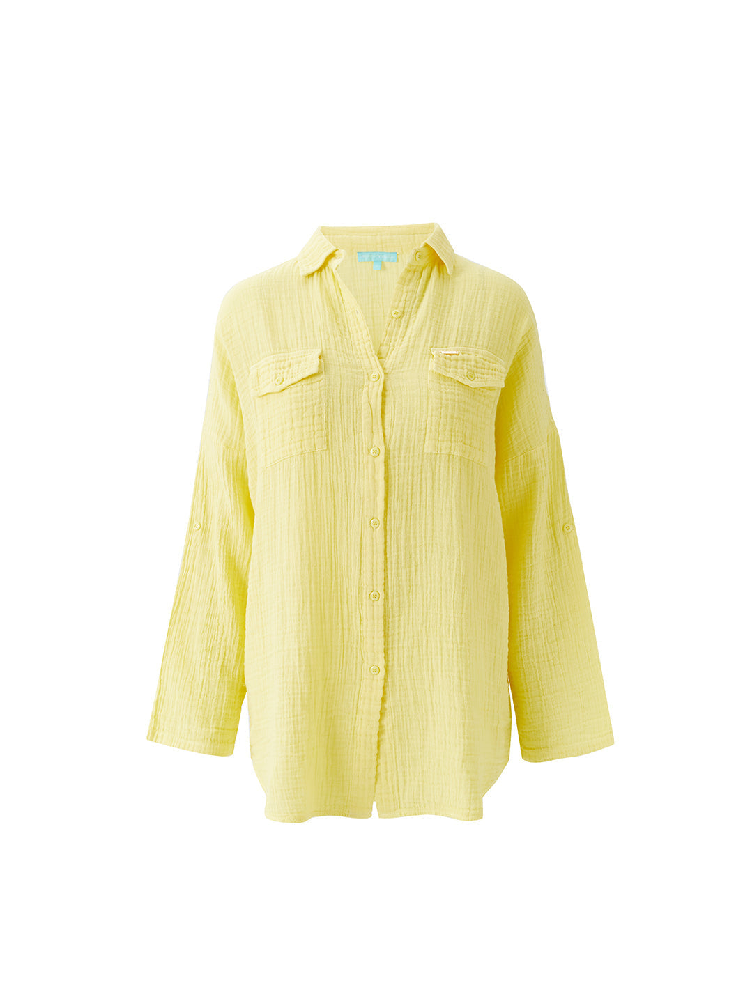 Elena Yellow Oversized Cotton Shirt Top | Official Site