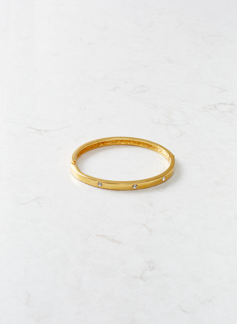Gold Crystal Bangle
