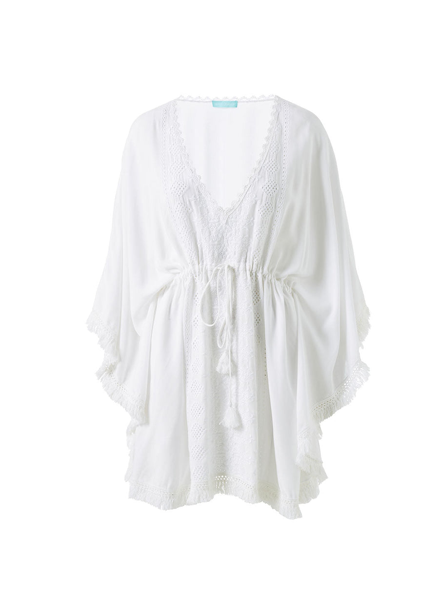 Irene Eyelet Crochet Detail Coverup Irene Eyelet Crochet Detail Coverup
