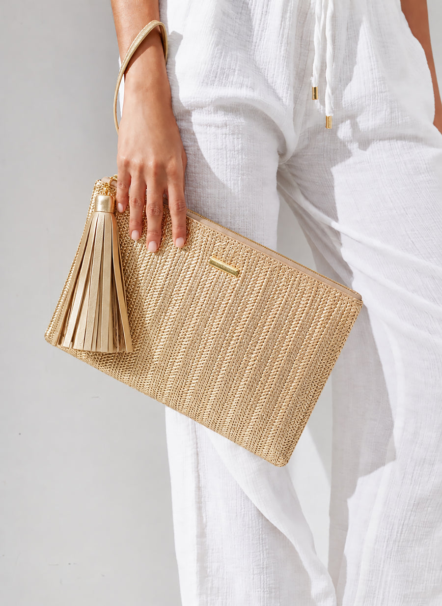 Ischia Gold CLutch Bag