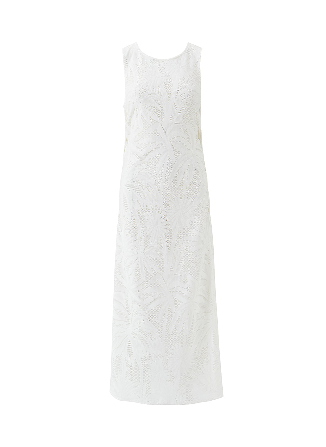 Jada White Long Lace Up Knit Dress