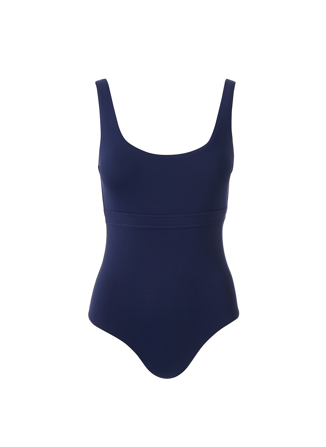 美品 SALUD / NAVY（GADID ANONIEM） Navy Over The Shoulder Swimsuit SPF 50+ Removable Pads - Kos