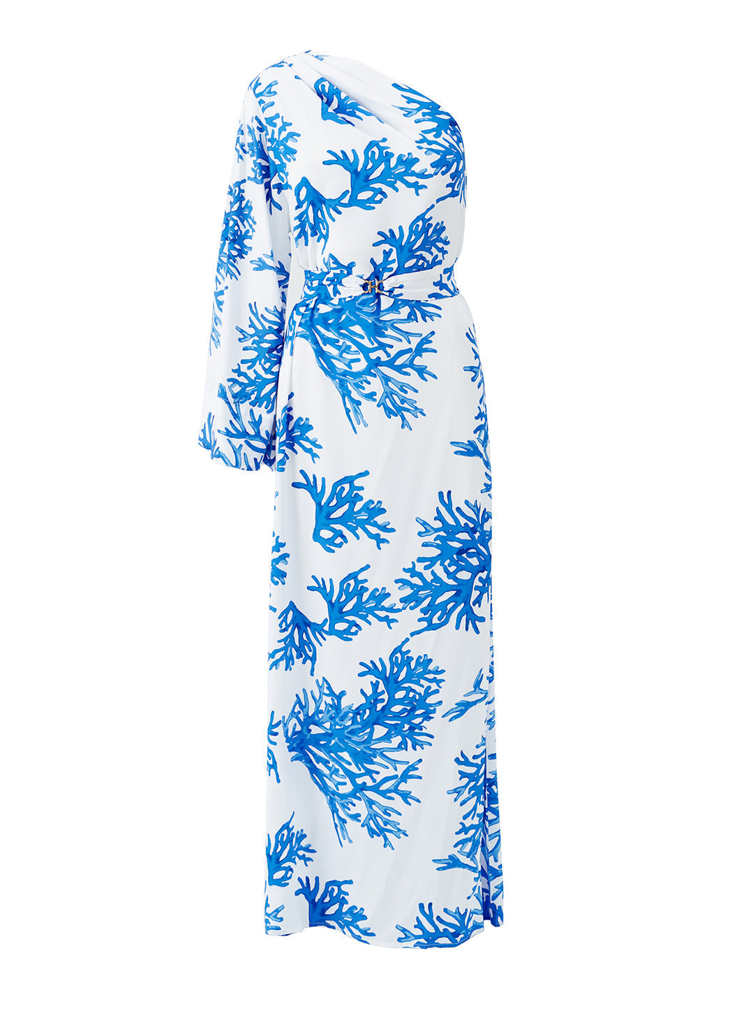ワンピース Lautashi wool linen dress Lou Cheetah V Neck Short Sleeve Belted Maxi Dress | Official