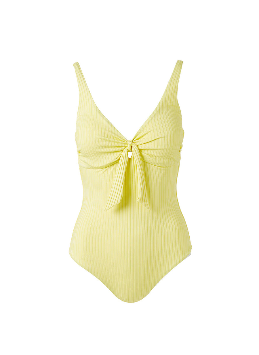 Lisbon Sunray Ribbed Supportive Over The Shoulder Swimsuit | Melissa ...