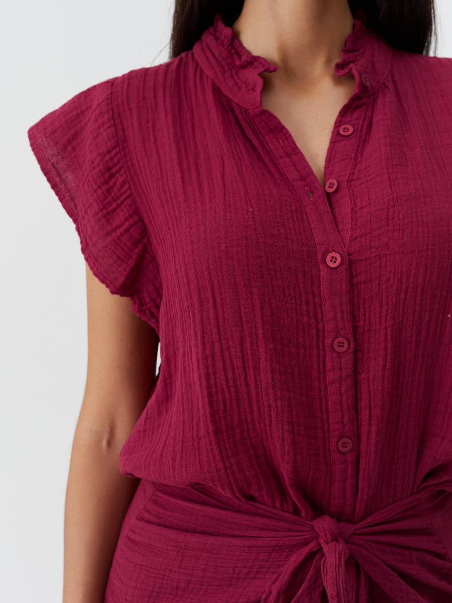 Lucinda Burgundy Dress