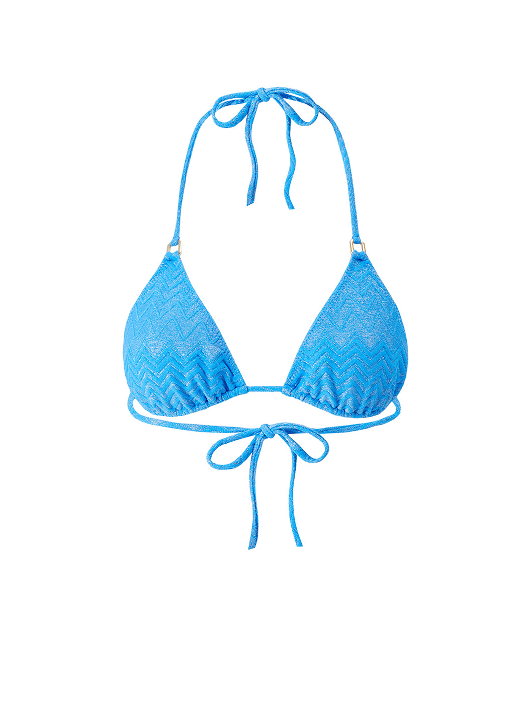 Maine Ocean Zigzag Trim Triangle Bikini Top | Official US Site