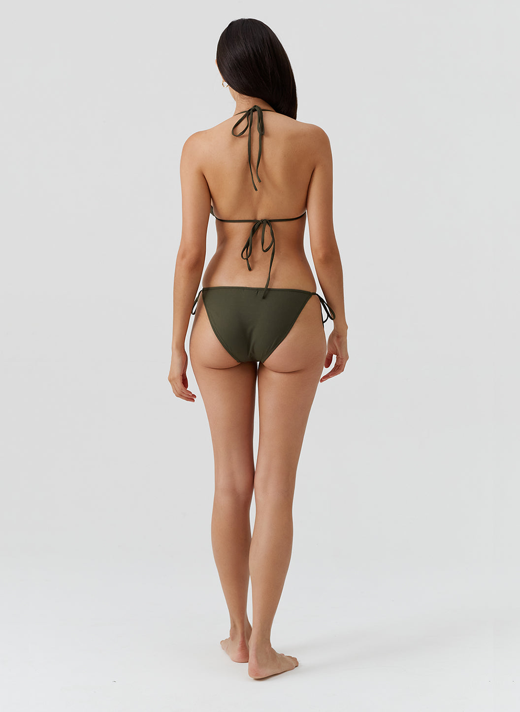 Back Design Bikini Olive（上下セット） Vipa Olive Bikini – Eco-Friendly Halter Set | Coconut Bikini