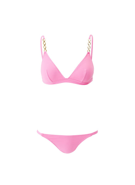 Mexico Pink Chunky Chain Bralette Bikini | Official US Site