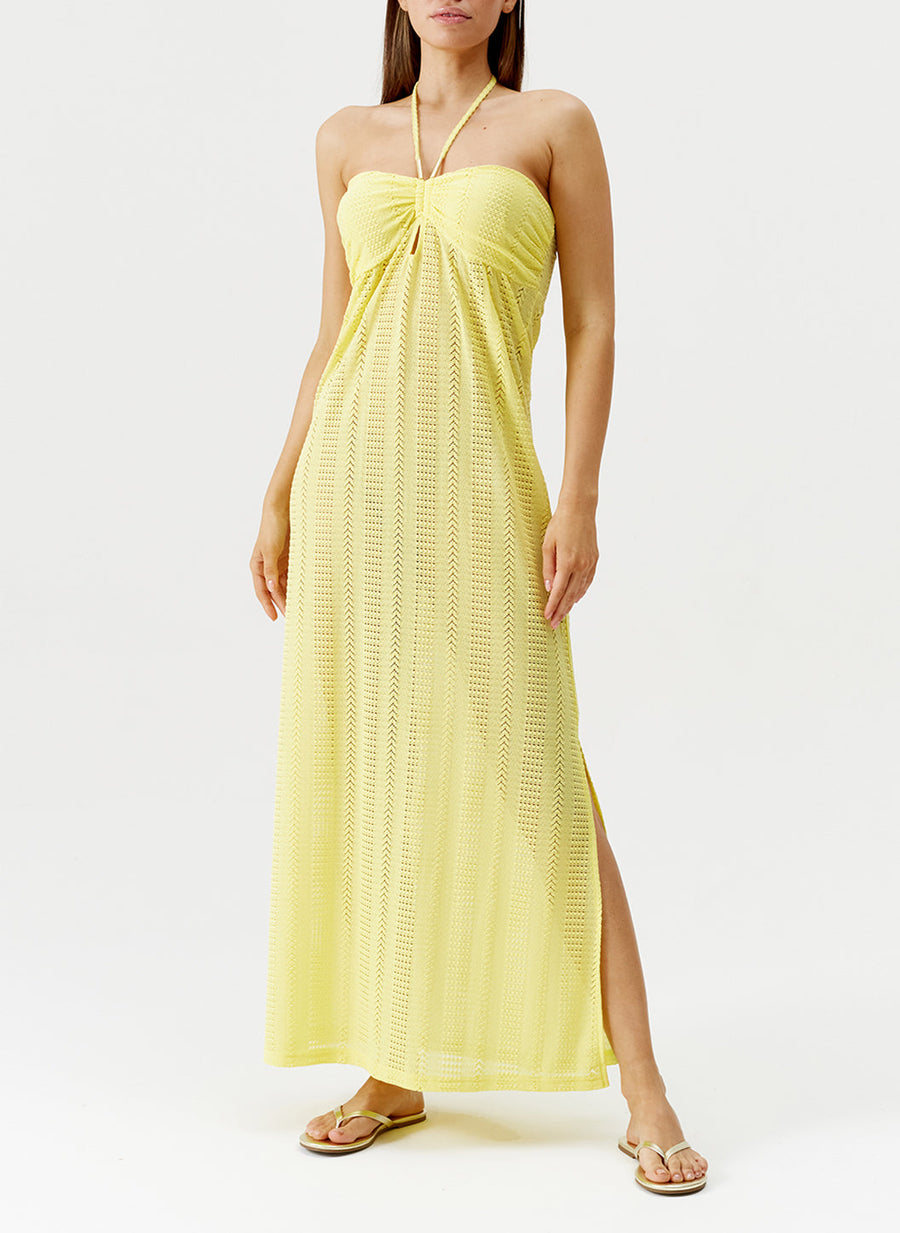 Mila Yellow Dress 2024 Model Front