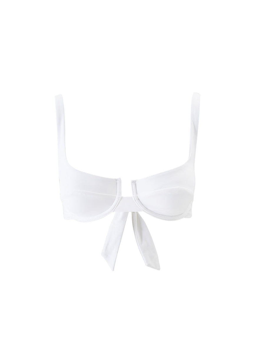 Milan White Bikini Top 2024 Cutout