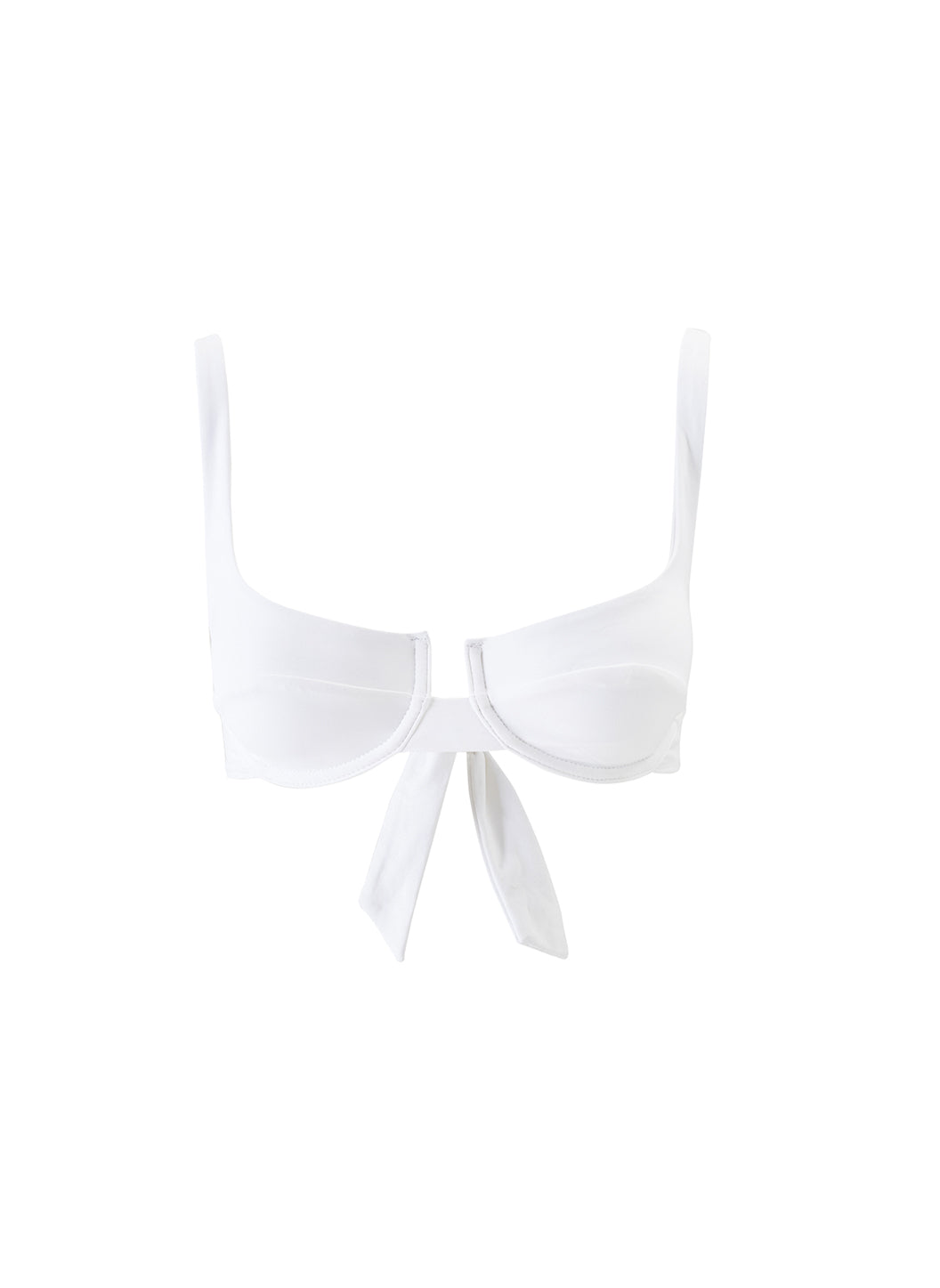 Milan White Bikini Top 2024 Cutout