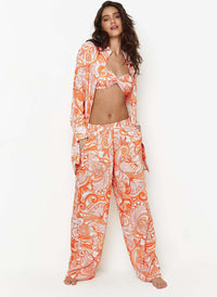 Olivia Orange Mirage Trousers Model_Studio