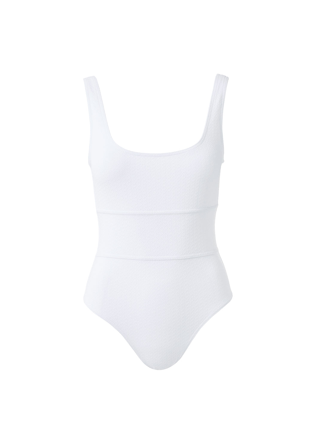 Perugia White Weave Swimsuit 2024 Cutout